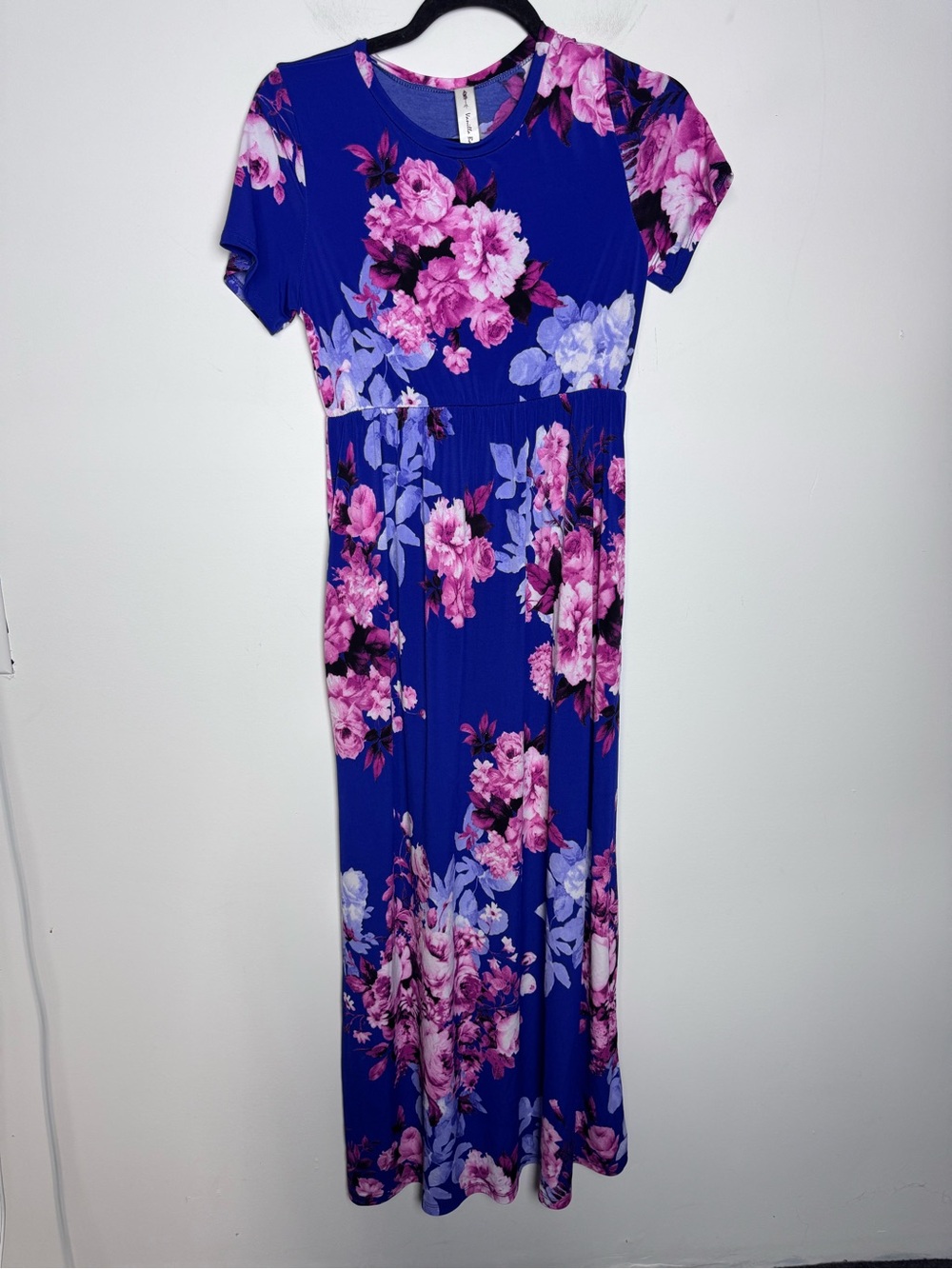 Vanilla Bay floral maxi dress short sleeve M - Picture 2 of 8